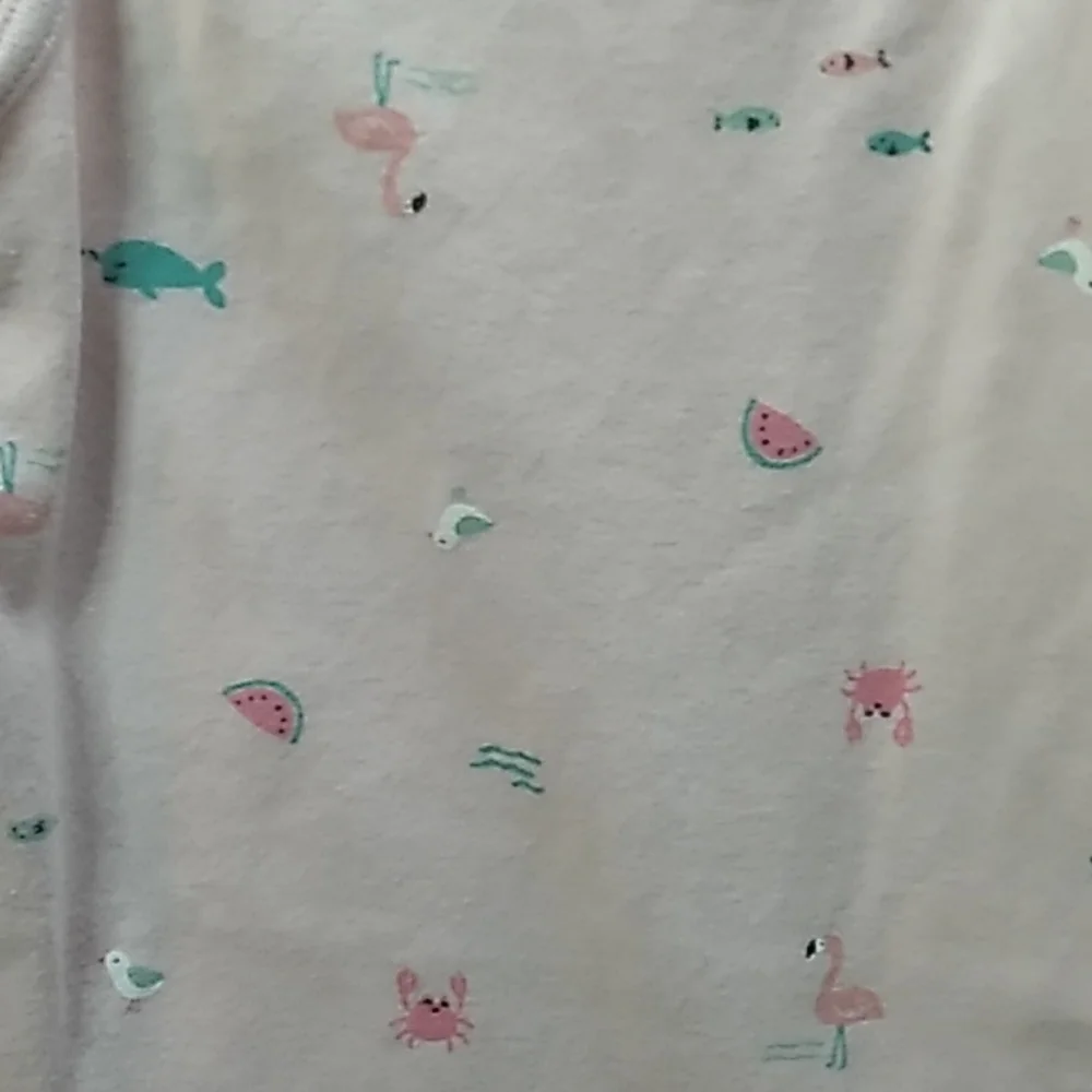Carter's Onesie Beach themed in pink girls 24 months - Picture 2 of 5